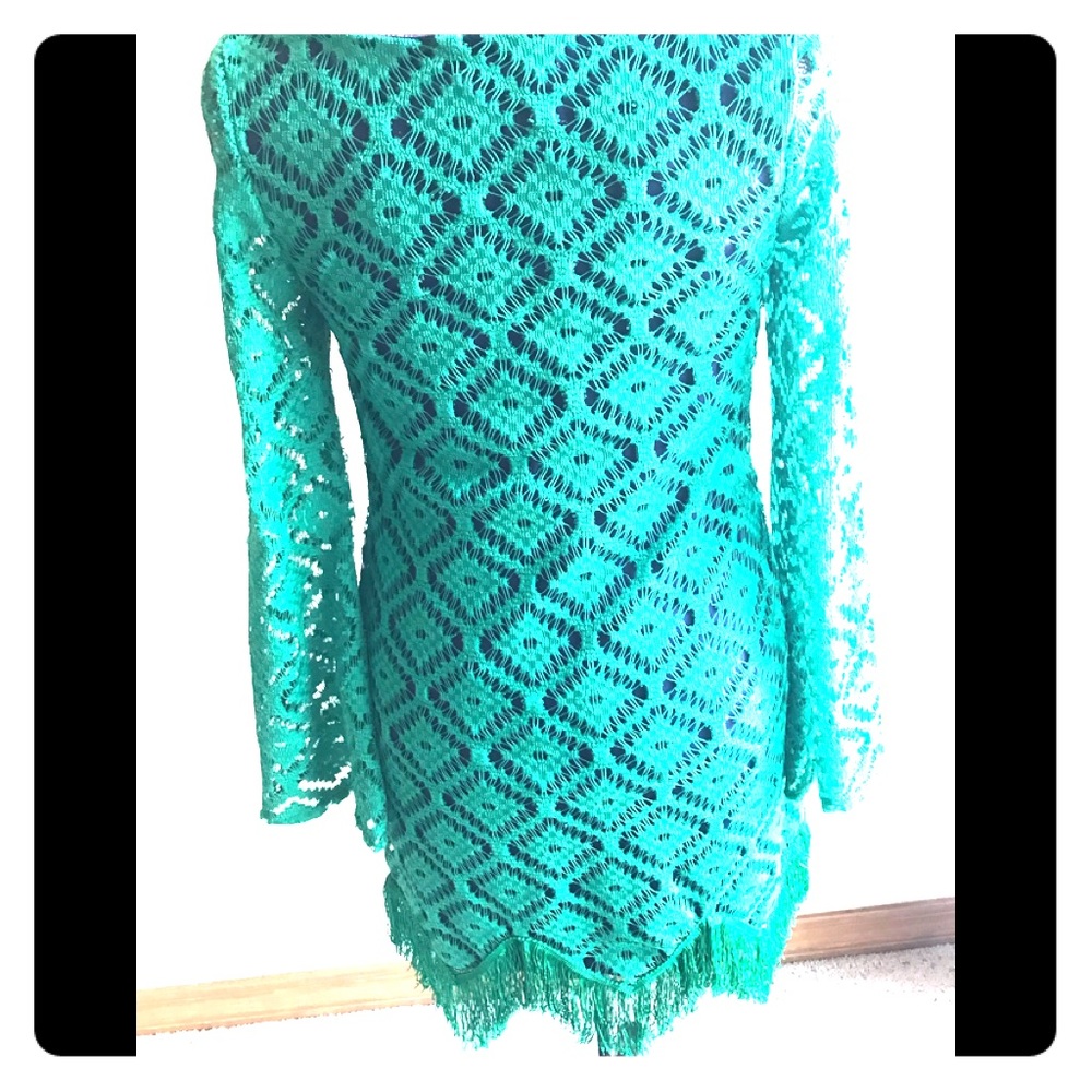 Judith March Green Scoop Neck Dress size M